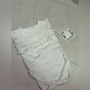 Chelsea & Violet Cream Ruffled Bodysuit